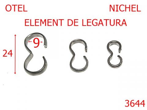 Element de legatura 9 mm nichel 1D6 3644 de la Metalo Plast Niculae & Co S.n.c.
