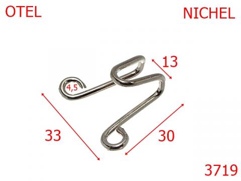 Carlig confectii 13 mm nichel 14F14 3719 de la Metalo Plast Niculae & Co S.n.c.