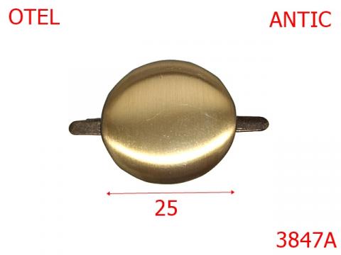 Placuta ornamentala 25 mm antic 15A3 3847A de la Metalo Plast Niculae & Co S.n.c.