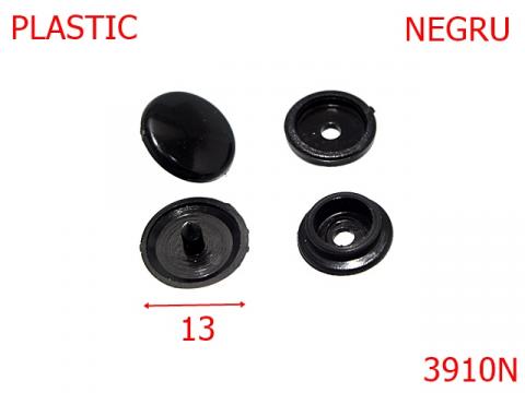 Butoni plastic 13 mm negru 3910N de la Metalo Plast Niculae & Co S.n.c.