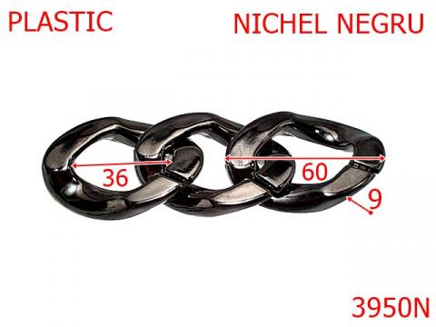 Za lant plastic 60 mm 9 nichel negru 3950N de la Metalo Plast Niculae & Co S.n.c.