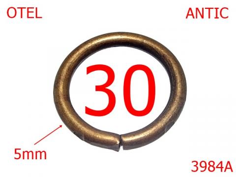 Inel rotund 30 mm 5 antic gondola 3984A de la Metalo Plast Niculae & Co S.n.c.