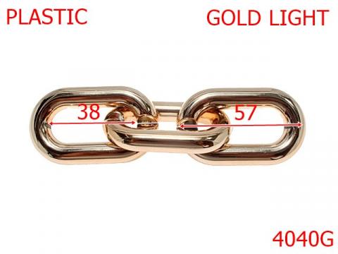 Za lant plastic 57 mm gold light 4040G