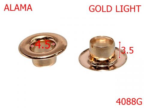Ochet alama 4.5 mm gold light 4088G de la Metalo Plast Niculae & Co S.n.c.