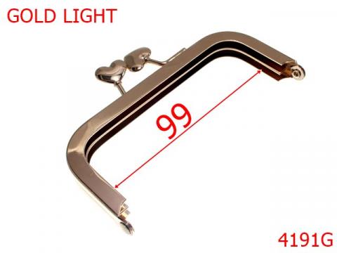Rama mica pentru portofel 99 mm otel gold light 4191G de la Metalo Plast Niculae & Co S.n.c.