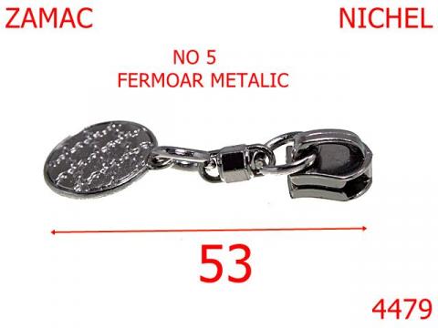 Cursor ornamental pentru fermoar metalic 4479