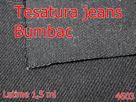Tesatura jeans bumbac 1500 mm BBC negru 4603 de la Metalo Plast Niculae & Co S.n.c.