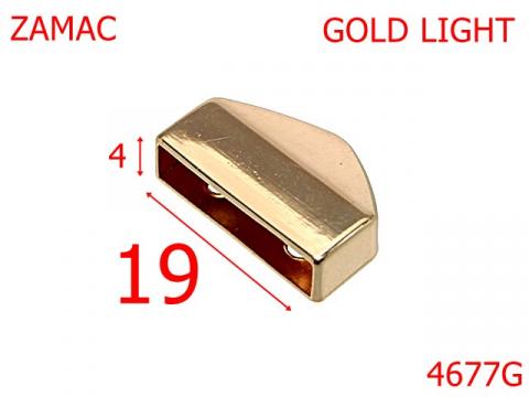 Terminatie fermoar poseta 19 mm zamac gold 4677G