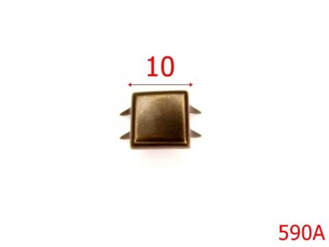 Ornament plat 10*10 mm 10 mm antic S17 590A de la Metalo Plast Niculae & Co S.n.c.