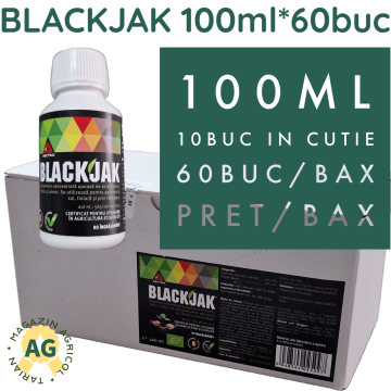 Biostimulator pe baza de acizi humici 100% BlackJak 100ml de la Acvilanis Grup Srl