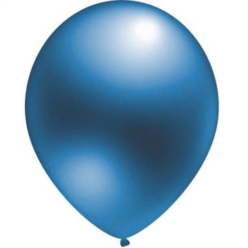 Set 25 baloane latex metalizat albastru 28 cm de la Calculator Fix Dsc Srl
