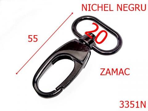 Carabina poseta 20 mm nichel negru 6A6/5D6 3351N de la Metalo Plast Niculae & Co S.n.c.