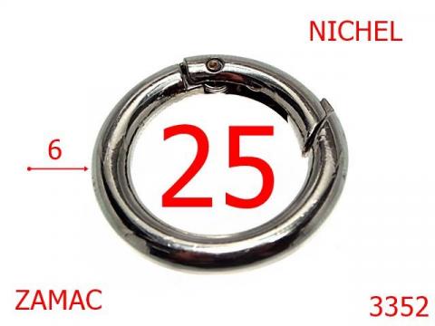 Inel carabina 25 mm 6 nichel 4A7 4J1 3352 de la Metalo Plast Niculae & Co S.n.c.