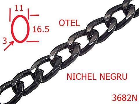 Lant otel poseta 11 mm 3 nichel negru 14H3 3682N de la Metalo Plast Niculae & Co S.n.c.