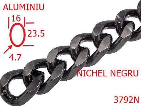 Lant aluminiu 16 mm 4.7 nichel negru 13L16 3792N