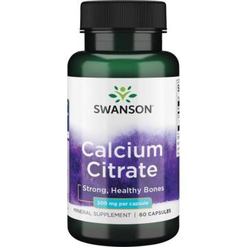 Supliment alimentar Swanson Calcium Citrate, 200mg