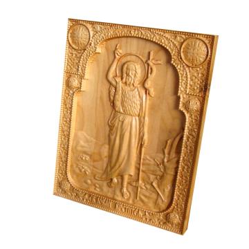 Icoana sculptata Sf. Ioan Botezatorul, 25x19 cm
