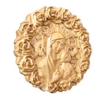 Icoana sculptata M D rama trandafiri, d17 cm de la Artsculpt Srl