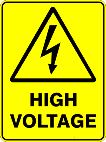 Semn Sign high voltage
