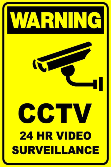 Semn Sign warning cctv 24 hour video surveillance