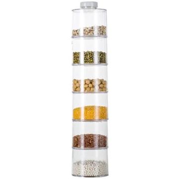 Carusel condimente cu 6 recipiente transparente Spice Tower