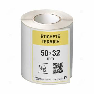 Etichete in rola, termice 50 x 32 mm, 1500 etichete/rola de la Label Print Srl