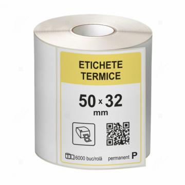 Etichete in rola, termice 50 x 32 mm, 6000 etichete/rola de la Label Print Srl