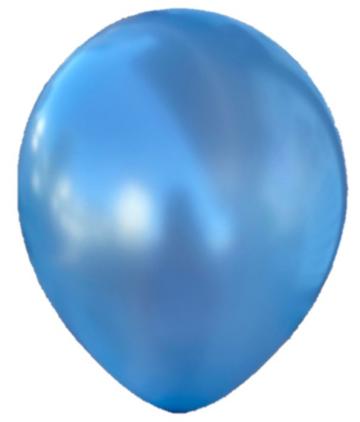 Set 25 baloane latex metalizat albastru deschis 28 cm