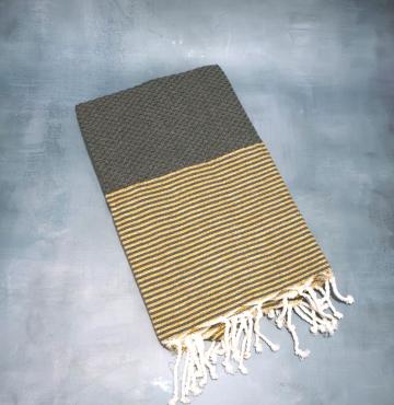 Prosop plaja Fouta | Tunis | Gold 200 x 100 cm