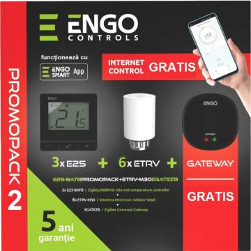 Kit termostat Promopack 2 Engo cu 6 ETRV