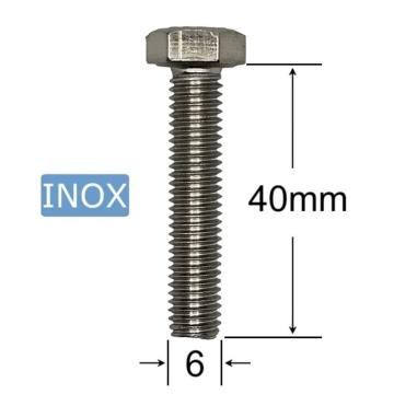 Surub inox M6x40mm cap hexagonal - 100buc/cutie de la Marisim Total Instal Srl