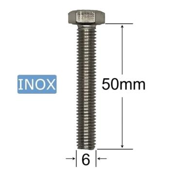 Surub inox M6x50mm cap hexagonal - 50buc/cutie de la Marisim Total Instal Srl