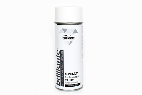 Vopsea spray alb pur mat (Ral 9010) 400 ml Brilliante