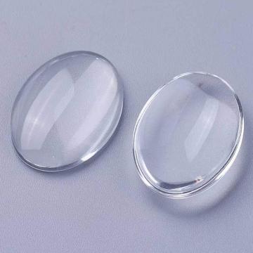 Margele Cabochon sticla transparenta oval 30*20mm de la Gemsale Srl