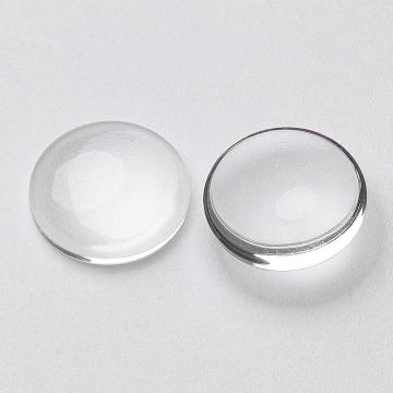 Margele Cabochon sticla transparenta rotund 14mm de la Gemsale Srl