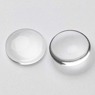 Margele Cabochon sticla transparenta rotund 18mm de la Gemsale Srl