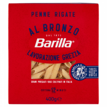 Paste Barilla Penne Rigate Al Bronzodin grau dur 100%italian de la Emporio Asselti Srl