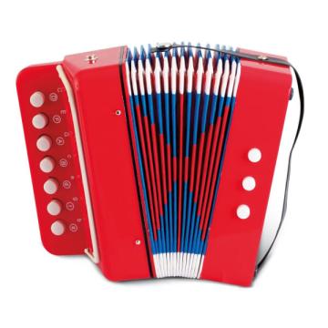 Acordeon pentru copii cu 14 tonuri, 7 clape si 3 butoane