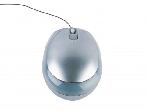 Mouse USB gigant - argintiu lumina rosie