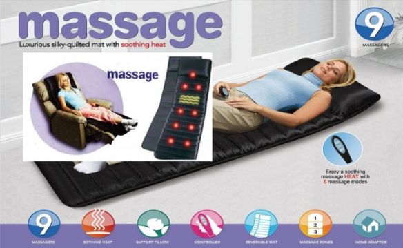 Saltea de masaj cu vibratii si incalzire 2-in-1 Massage 9 de la Www.oferteshop.ro - Cadouri Online