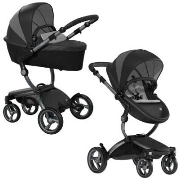 Carucior copii 2in1 Mima Xari London Black cu cadru Graphite