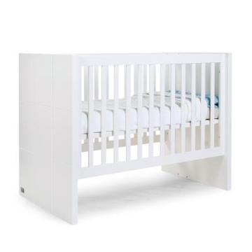 Pat bebe Quadro alb, 60x120cm, cu kit de transformare inclus de la Stiki Concept Srl