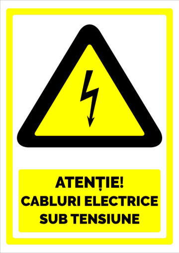 Indicator pentru atentie cabluri electrice sub tensiune