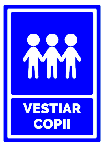 Indicator pentru vestiar copii