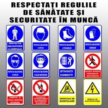 Panou respectati regulile de sanatate si securitate in munca de la Prevenirea Pentru Siguranta Ta G.I. Srl