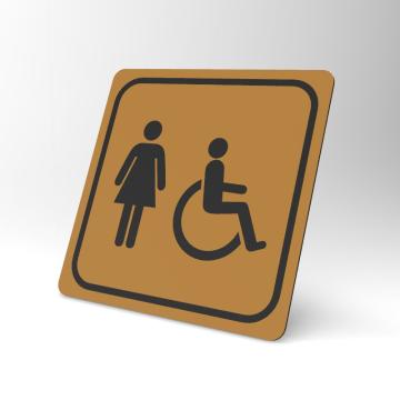 Placuta maro cu negru pentru femeie cu persoana cu handicap de la Prevenirea Pentru Siguranta Ta G.I. Srl