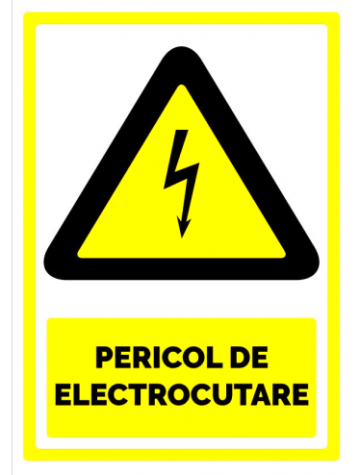 Semn pentru pericol de electrocutare