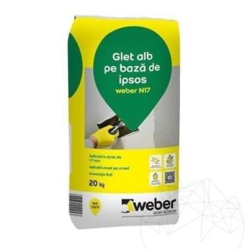 Glet de egalizare pe baza de ciment alb Weber N17, 20kg