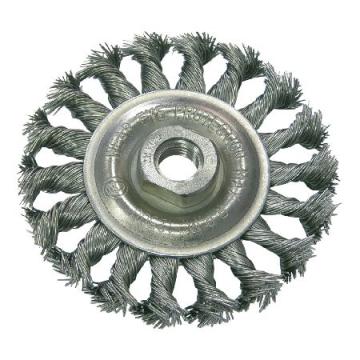 Perie sarma impletita 125mm circular - indepartat rugina de la Electro Supermax Srl