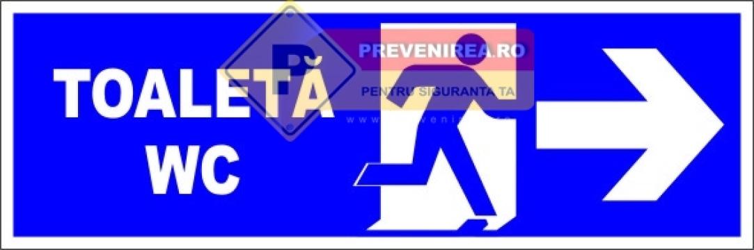 Indicatoare pentru toaleta spre dreapta de la Prevenirea Pentru Siguranta Ta G.I. Srl